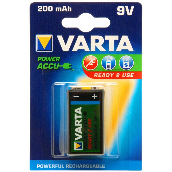 Main product image for Varta 9V NiMH Rechargeable Battery 140-264